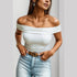 'Mackenzie' Folded Off-Shoulder Blouse - Celes Fashion